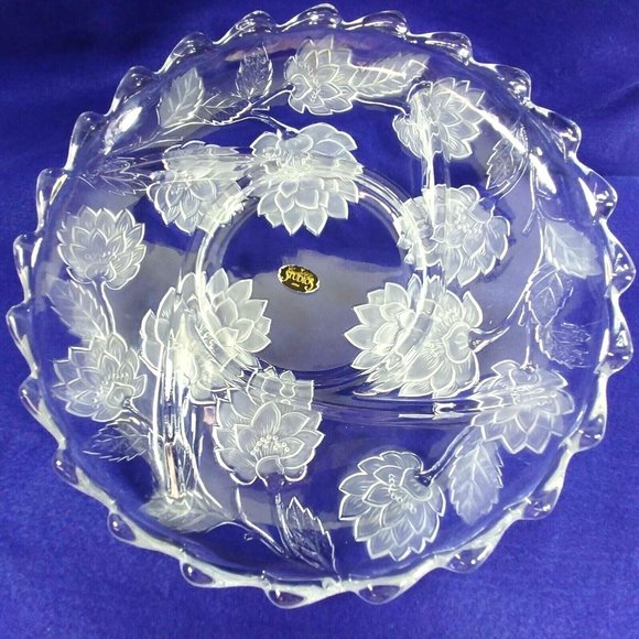 Serving Platter Crystal Clear Studios Divided Glass Serving Platter - Picture 4 of 6